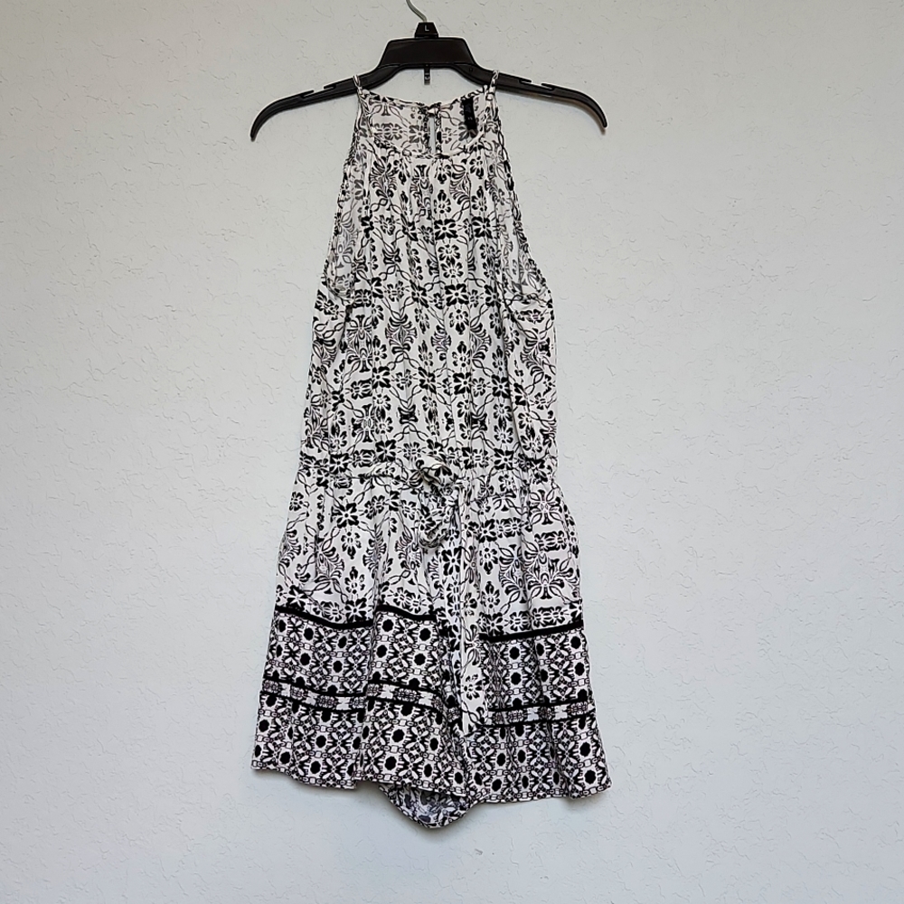 Women's XS Romper black & white,  Bebop Has Pockets